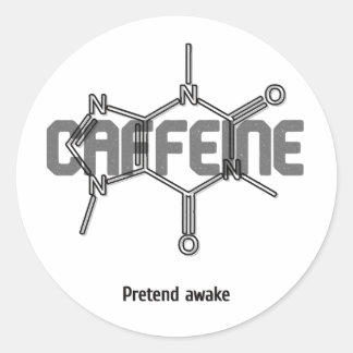 Autocollant de molécule de caféine