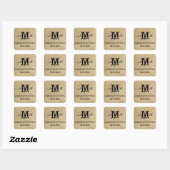 Autocollant de monogramme de Burlap occidental (Feuille)