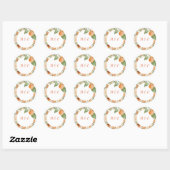 Autocollant de monogramme de mariage botanique du (Feuille)