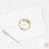 Autocollant de monogramme de mariage botanique du (Enveloppe)