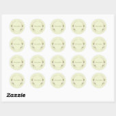 Autocollant de monogramme de mariage botanique ver (Feuille)