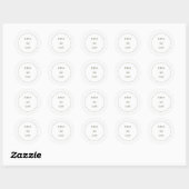 Autocollant de monogramme de mariage classique élé (Feuille)