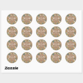 Autocollant de monogramme de mariage de couronne f (Feuille)