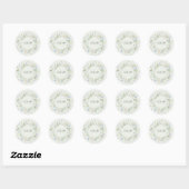 Autocollant de monogramme de mariage de jardin ang (Feuille)