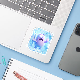 Autocollant de monstre violet 3D drôle congelé dan