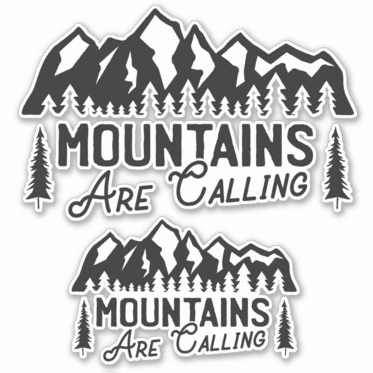 Autocollant de montagne (Devant)