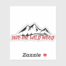 Autocollant de montagne design minimaliste pour l'