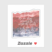 Autocollant de montagne Psalm 95 (Feuille)