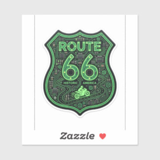 Autocollant de motard Route 66 — Route Historique 