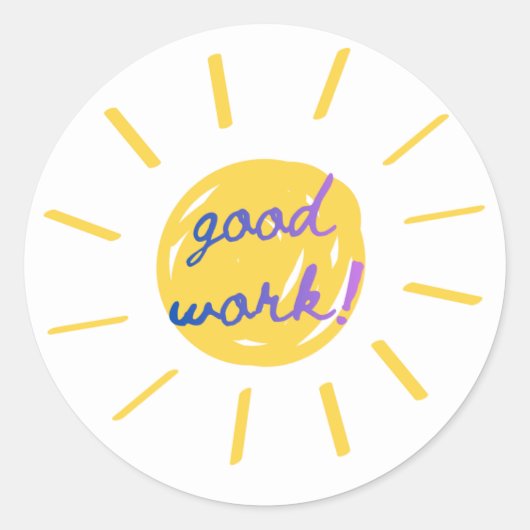 Autocollant de motivation « Bon travail ! » pour l (Devant)