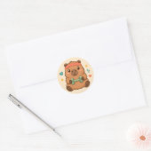 Autocollant de motivation de gym Capybara Workout (Enveloppe)