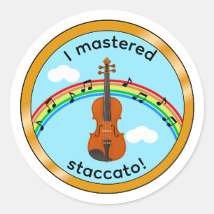 Autocollant de motivation Médaille Staccato Violon