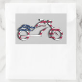Autocollant de moto à drapeau américain (rectangle (Sac)