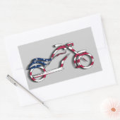 Autocollant de moto à drapeau américain (rectangle (Enveloppe)