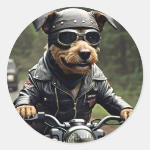 Autocollant de moto pour chiens adorables