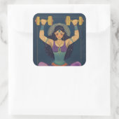 Autocollant de musculation Sacred Strength Goddess (Sac)