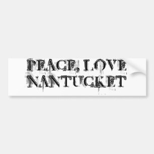 Autocollant de Nantucket d'amour de paix