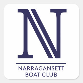 Autocollant de Narragansett Boat Club Glossy Squar
