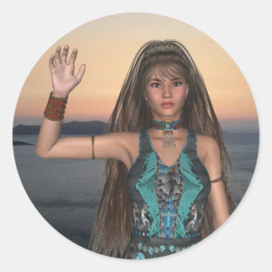 Autocollant de Natif américain