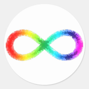 Autocollant de neurodiversité, blanc