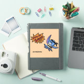 Autocollant de ninja de bande dessinée de calmar d (Couverture iPad)