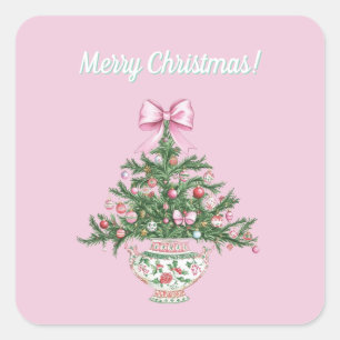 Autocollant de Noël à motif de chinoiserie