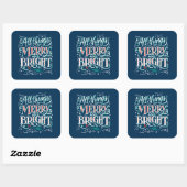 Autocollant de Noël Blue All Things Merry & Bright (Feuille)