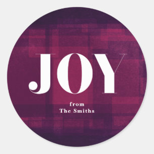 Autocollant de Noël Bold Joy Purple Chalk