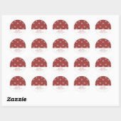 Autocollant de Noël botanique Rouge Rustique (Feuille)