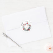 Autocollant de Noël Couronne de houx (Enveloppe)