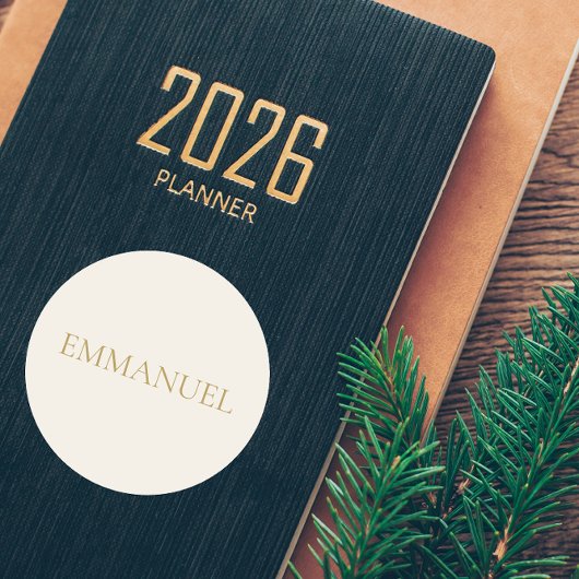 Autocollant de Noël crème EMMANUEL #2
