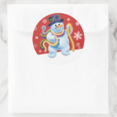 Autocollant de Noël de bonhomme de neige et de (Sac)