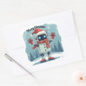 Autocollant de Noël de robot mignon (Enveloppe)
