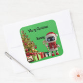 Autocollant de Noël de robot mignon de vacances (Enveloppe)