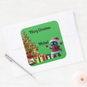 Autocollant de Noël de robot mignon de vacances (Enveloppe)