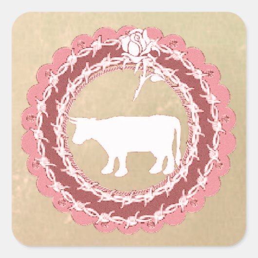 Autocollant de Noël de vache (Devant)