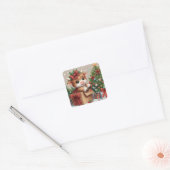 Autocollant de Noël de vache des Highlands mignon (Enveloppe)