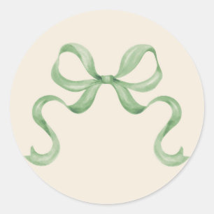 Autocollant de Noël en aquarelle - Vert
