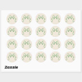 Autocollant de Noël en aquarelle - Vert (Feuille)
