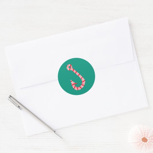 Autocollant de Noël en forme de hameçon de poisson (Enveloppe)