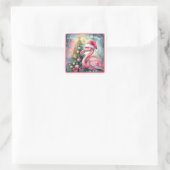 Autocollant de Noël Flamant Rose (Sac)