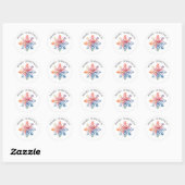 Autocollant de Noël flocon de neige aquarelle (Feuille)