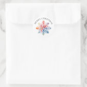 Autocollant de Noël flocon de neige aquarelle (Sac)