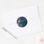 Autocollant de Noël flocon de neige bleu et blanc (Enveloppe)