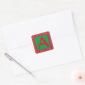 AUTOCOLLANT DE NOËL INITIAL PERSONNALISABLE (Enveloppe)