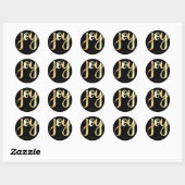 Autocollant de Noël Joy Faux Gold Typography (Feuille)