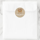 Autocollant de Noël Kraft Dancing Reindeer (Sac)