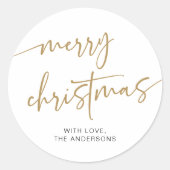 Autocollant de Noël Moderne Étiquette de Fête Mini (Devant)