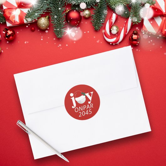 Autocollant de Noël moderne pour golf