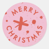 Autocollant de Noël moderne tendance écriture manu (Devant)